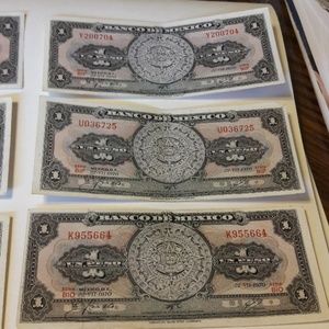 Old Mexican pesos.